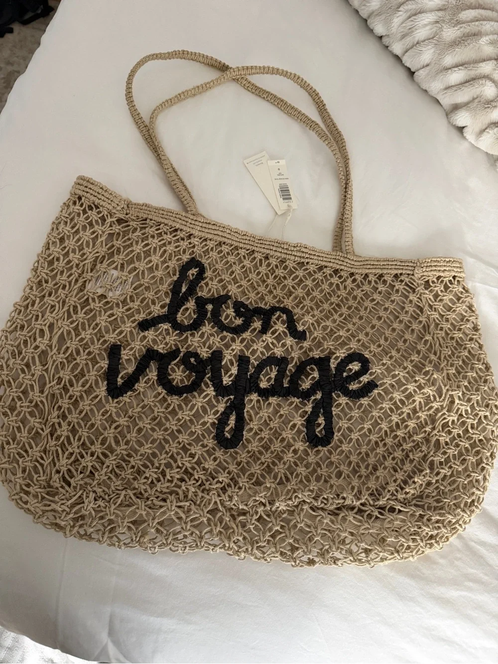NWT - Z Supply Neutral Crochet Tote - Bon Voyage